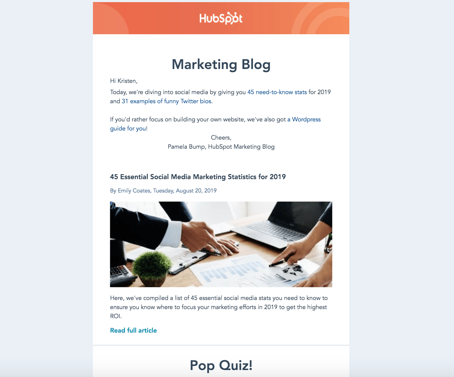 hubspot marketing email email design examples